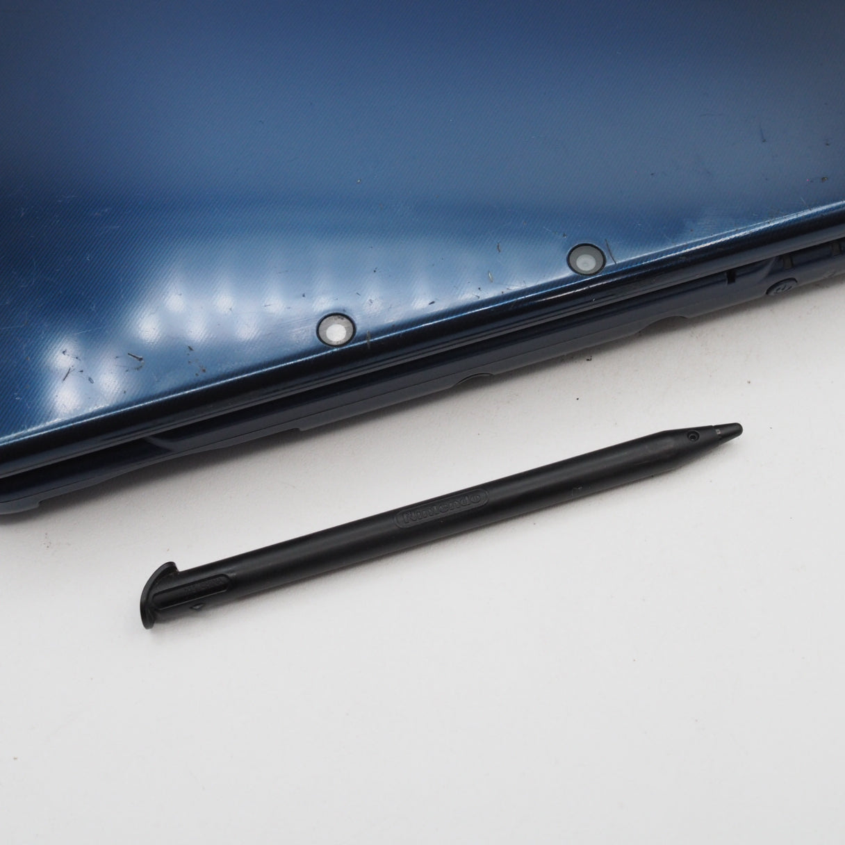 Used Nintendo new 3DS LL Handheld Console Only RED-001 Metallic Blue - Tested & Working