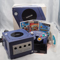 Used Nintendo GameCube Console System Violet Boxed DOL-001 + 3 Games SET