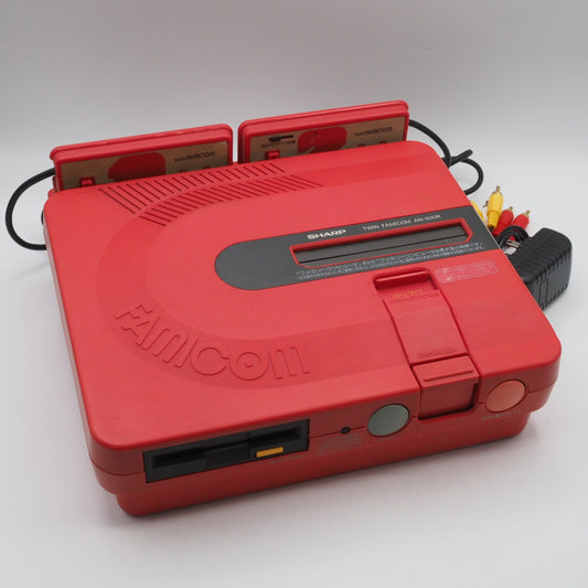 Used Sharp Twin Famicom Console system AN-500R [New Rubber Belt replaced] - Tested & Working