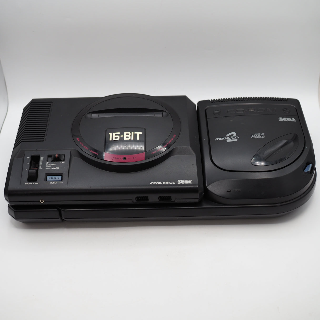 Used Mega Drive + Mega CD 2 Console system HAA-2510 / HAA-2912 SET - Tested & Working