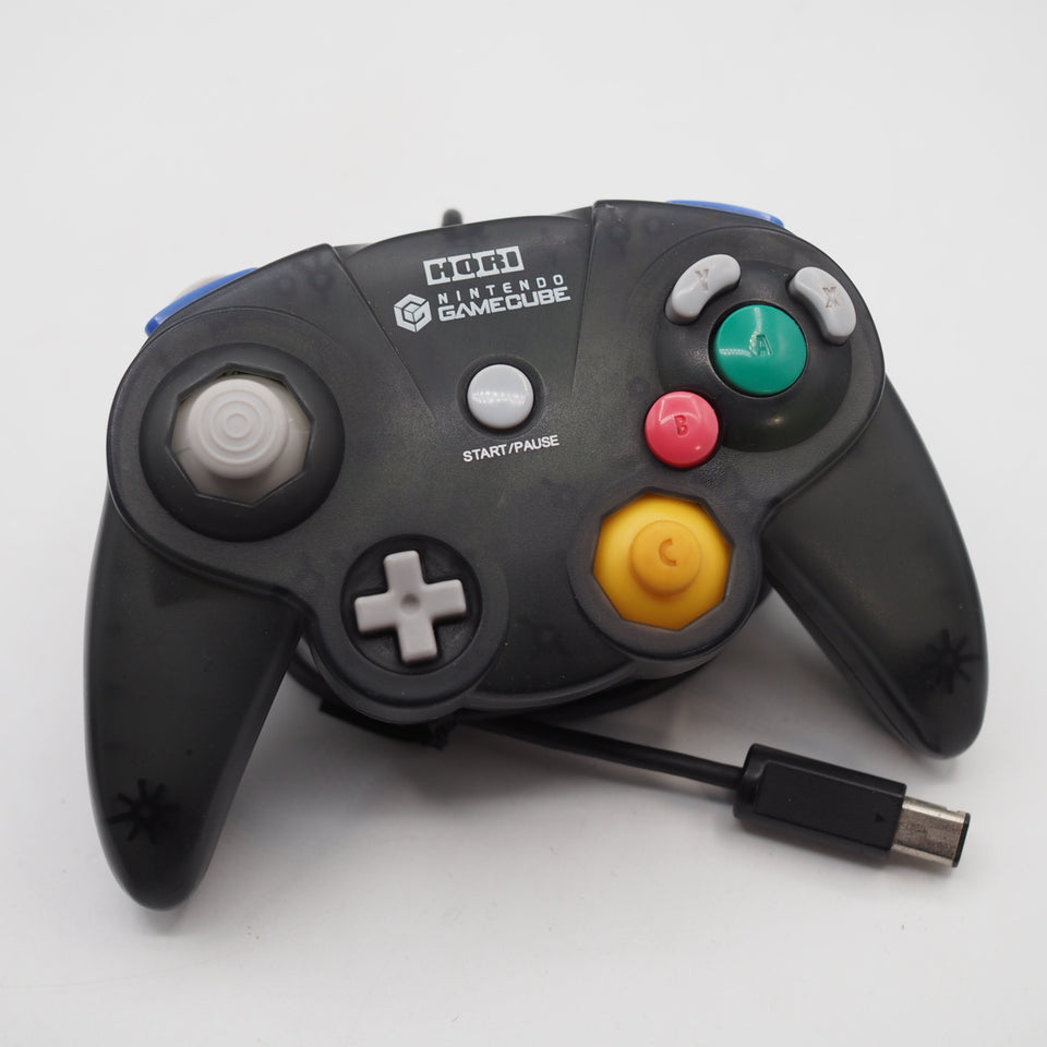 Used HORI Pad Cube Nintendo Gamecube Controller Clear Black - Tested & Working