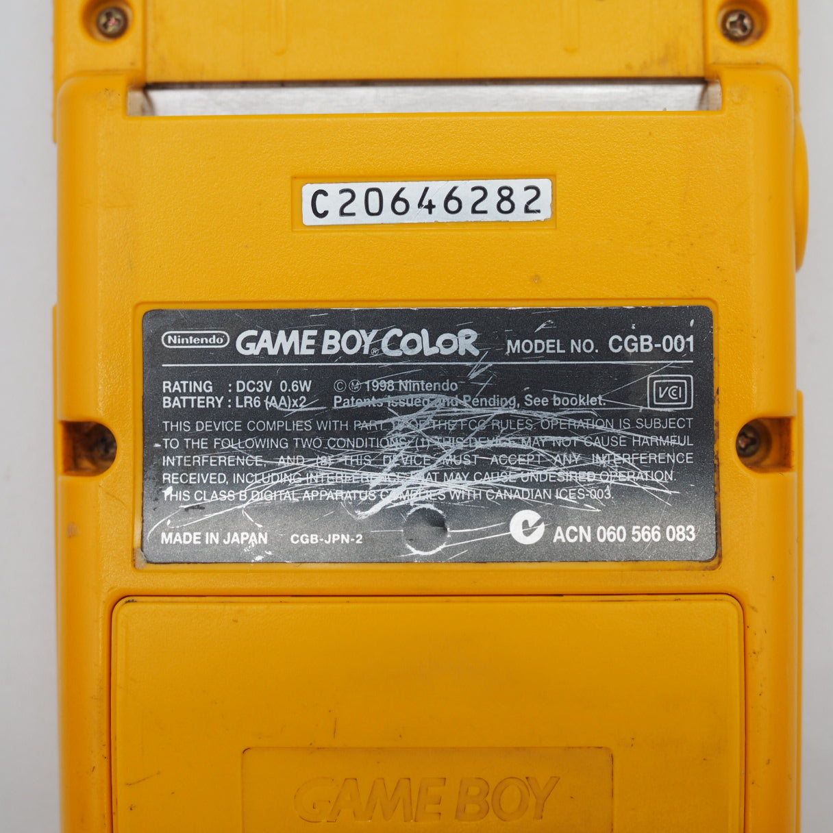Used Nintendo GAME BOY COLOR Yellow CGB-001 Handheld Console Boxed - Tested & Working