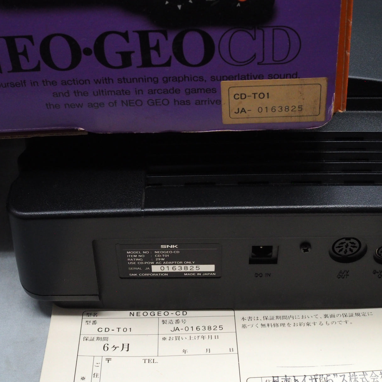 Neo Geo CD System CD-T01 Used Tested 2 Controllers Boxed W/ 2 Games