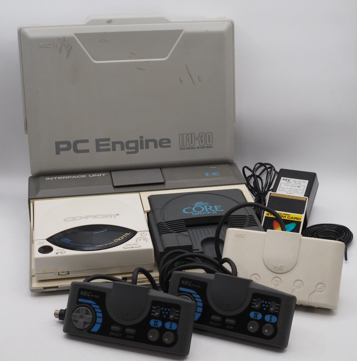 Used PC Engine INTERFACE UNIT IFU-30 CD-ROM² CORE GRAFX - Tested & Working