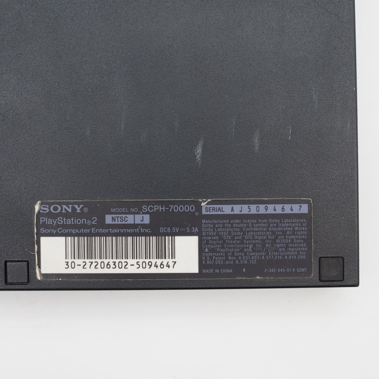 Used PS2 Slim Console system SCPH-70000 CB Charcoal Black [NTSC-J] - Tested & Working