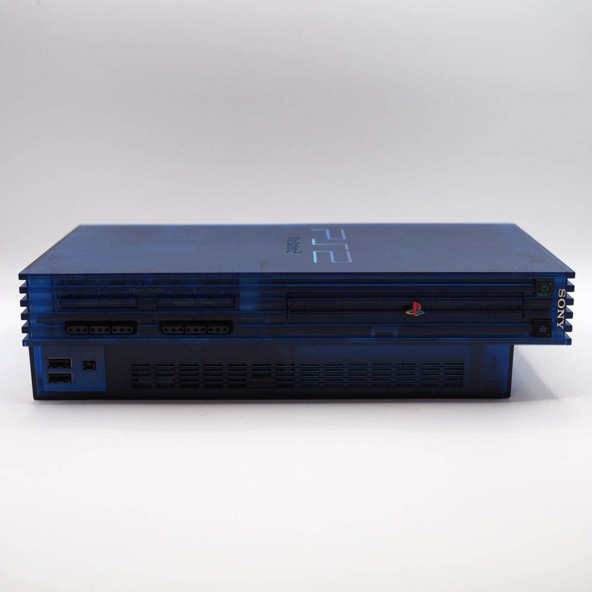 Used PS2 Console system SCPH-37000 Boxed OCEAN BLUE NTSC-J - Tested & Working