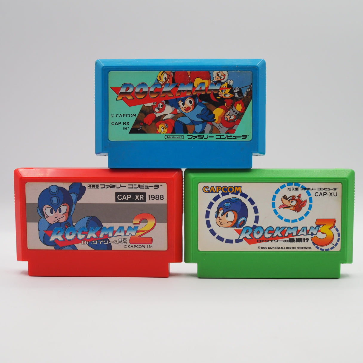 Used Nintendo New Famicom Console System HVC-101 + Rockman (Mega man) 1, 2 & 3 Games