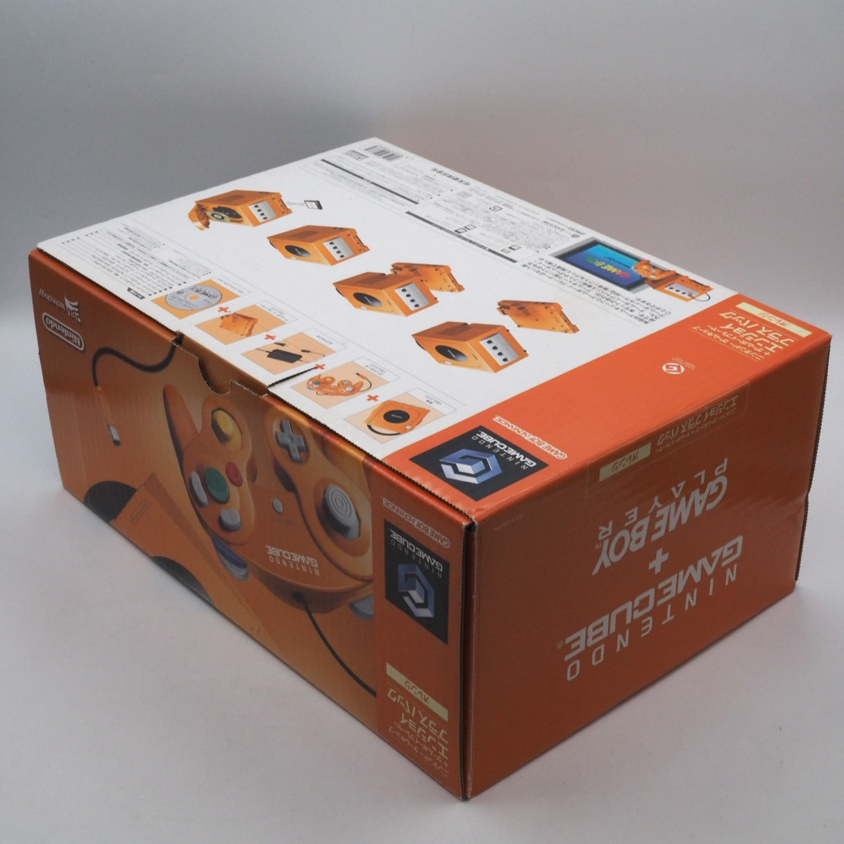 Nintendo GameCube Console System Orange DOL-001 + Game Boy Player Enjoy Plus Pack [NTSC-J, NTSC-U/S]