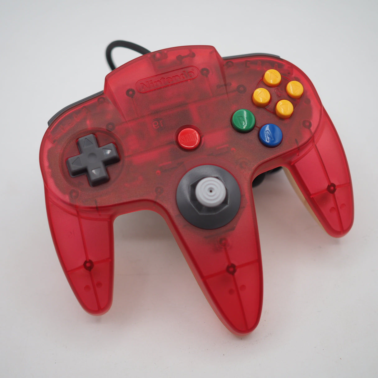 Used Nintendo 64 Controller only NUS-005 Clear Red - Tested & Working
