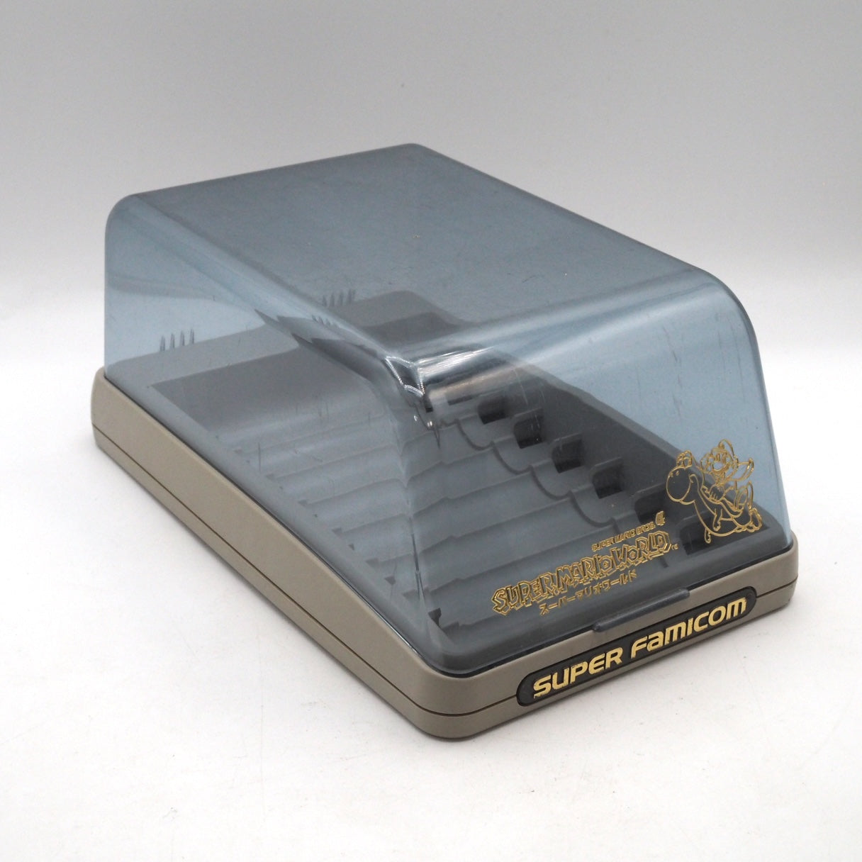 Used Super Famicom CARTRIDGE CASE Super Mario World Ver 8 Storage - Tested & Working