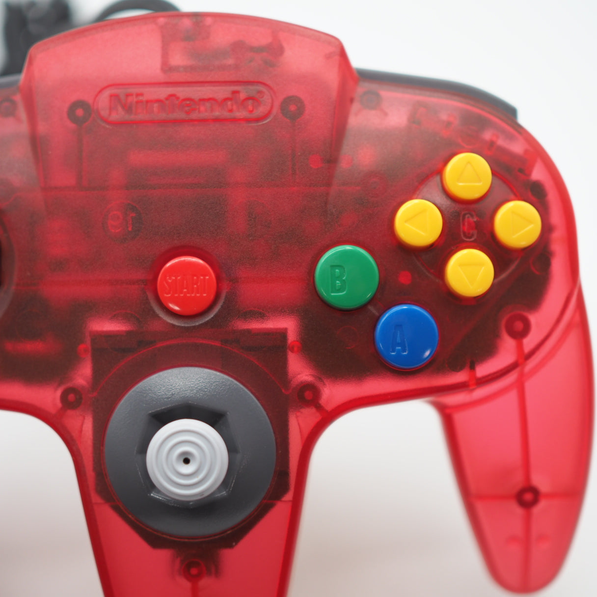 Used Nintendo 64 Controller only NUS-005 Clear Red - Tested & Working