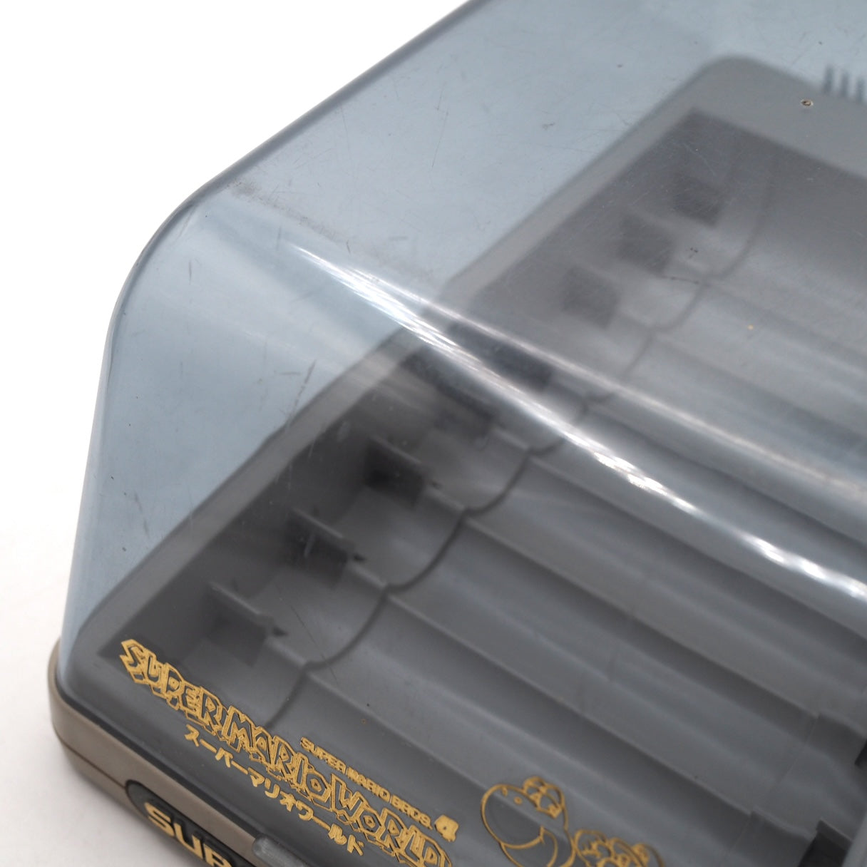 Used Super Famicom CARTRIDGE CASE Super Mario World Ver 8 Storage - Tested & Working