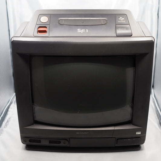 Used SHARP SF-1 Console System Nintendo Super Famicom Color TV 14G-SF1 For parts or not Working