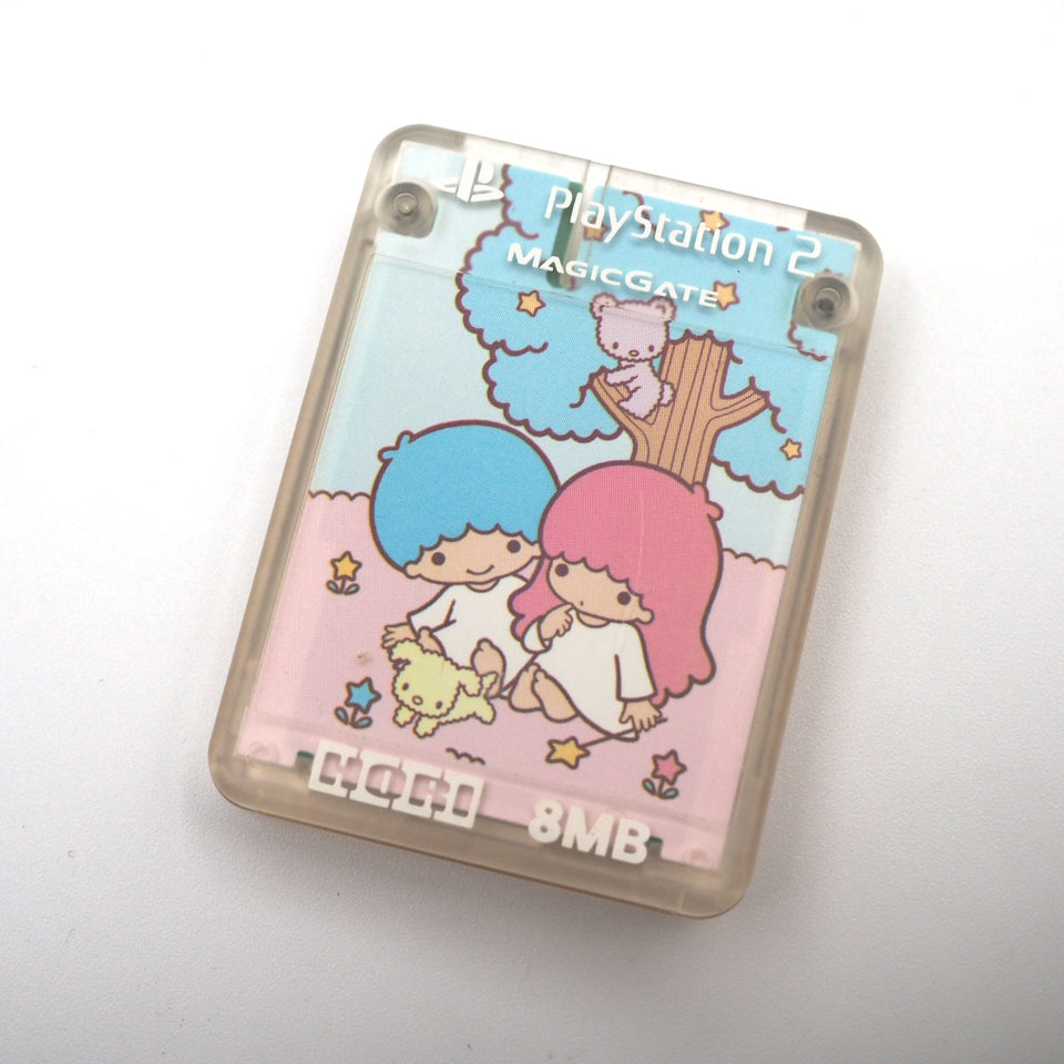 HORI PS2 8MB Memory Card LITTLE TWIN STARS Kiki Lala Sanrio Playstation 2 - Tested & Working