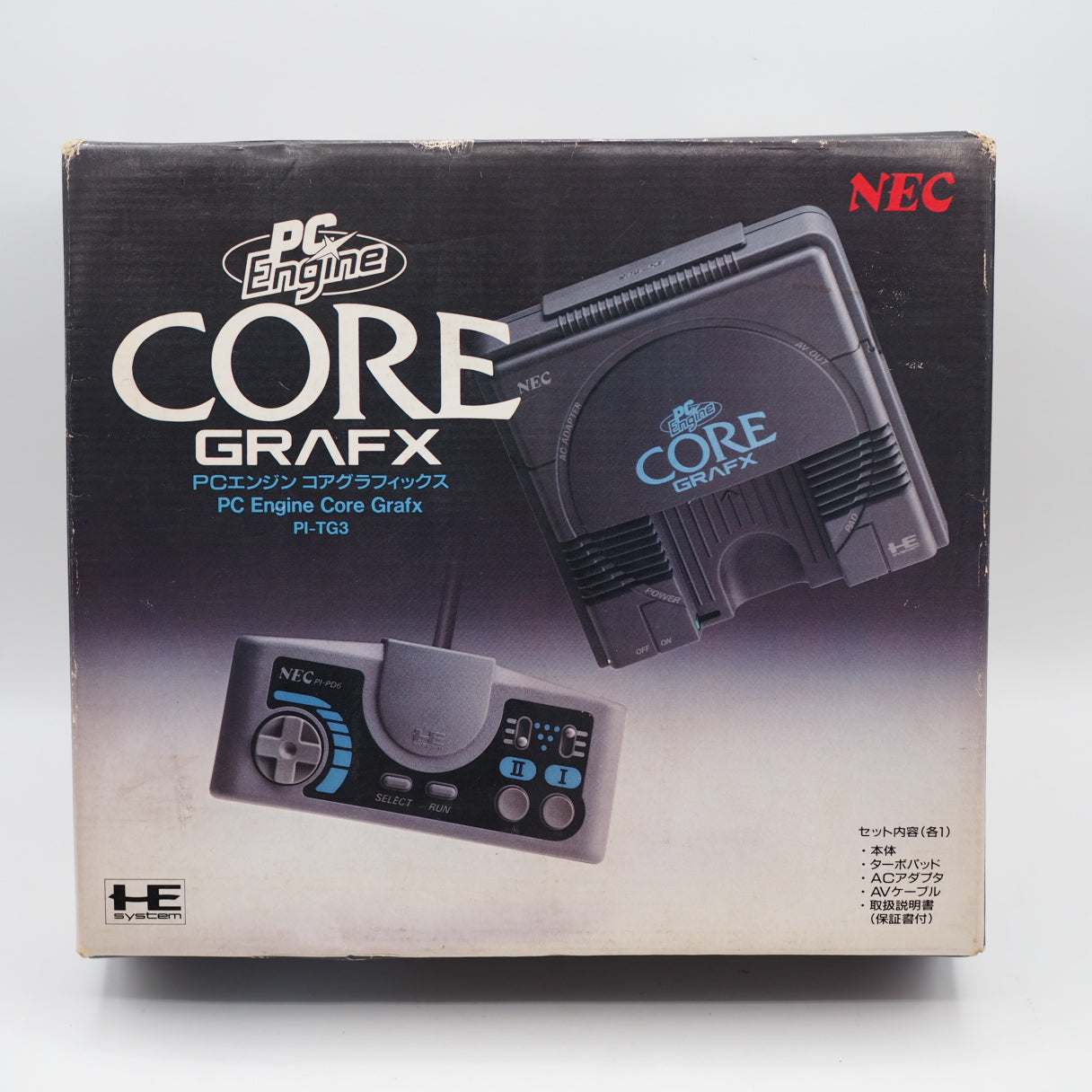Used PC Engine CORE GRAFX Console system PI-TG3 Boxed - Tested & Working
