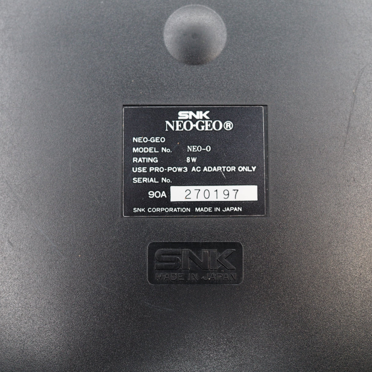 NEO GEO AES Console System NEO-0 2 Controllers - Tested & Working