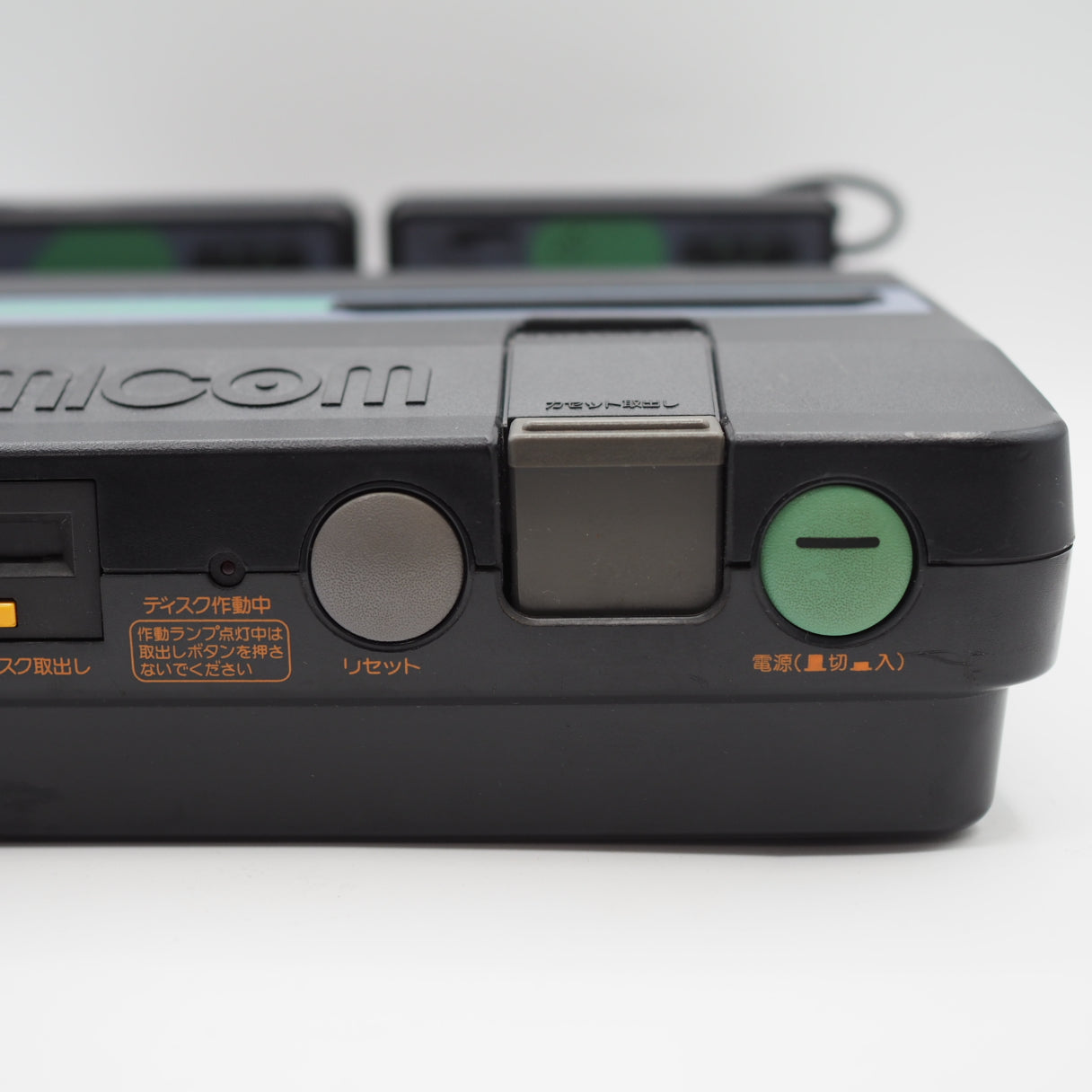 Used Sharp Twin Famicom Black Console AN505BK New Rubber Belt replaced - Tested & Working