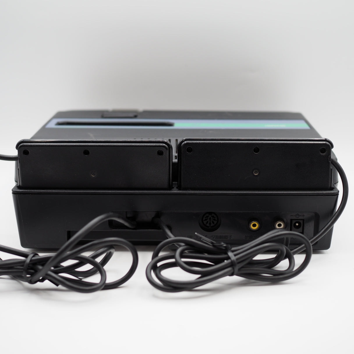 Used Sharp Twin Famicom Black Console AN505BK New Rubber Belt replaced - Tested & Working