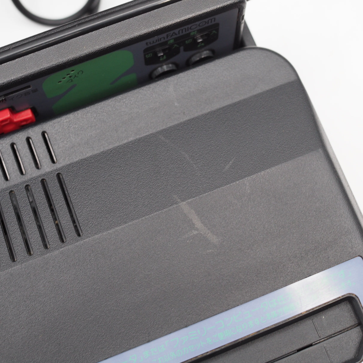 Used Sharp Twin Famicom Black Console AN505BK New Rubber Belt replaced - Tested & Working