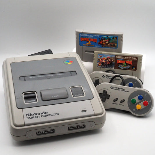 Used Nintendo Super Famicom Console System Donkey Kong 2 & Donkey Kong 3 2-Game Set