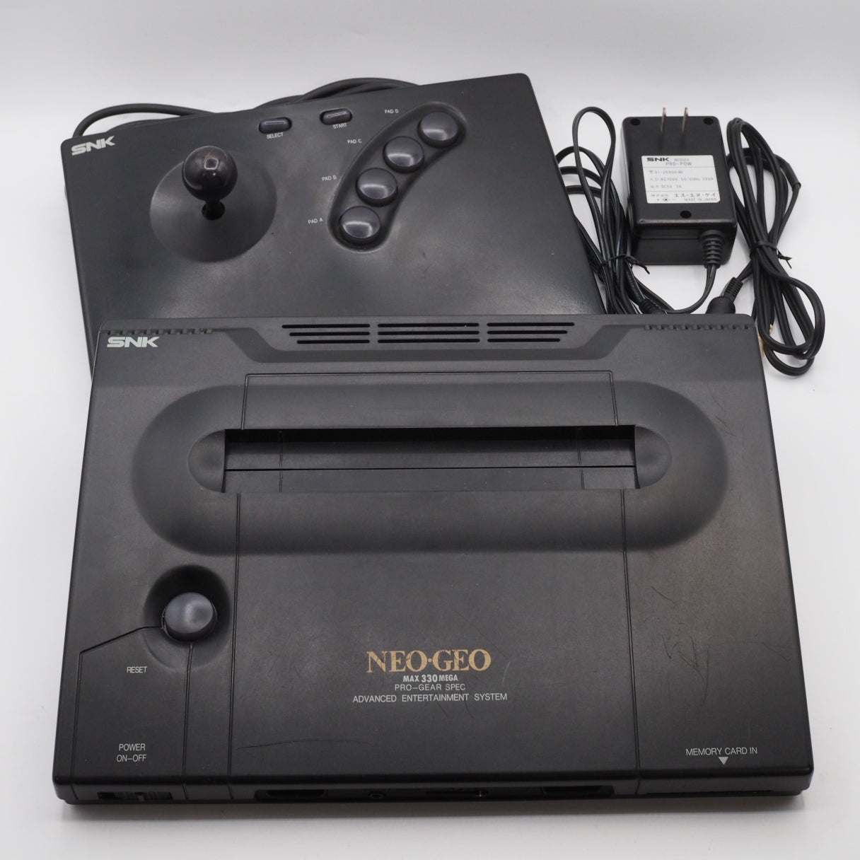Used NEO GEO AES Console System + Controller UNIBIOS SNK - Tested & Working