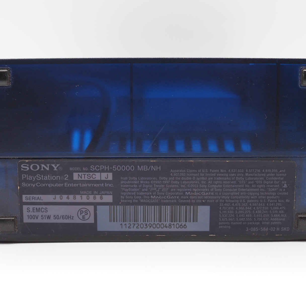 Used PS2 + BB Unit Console system SCPH-50000 MB/NH Midnight Blue [NTSC-J] - Tested & Working