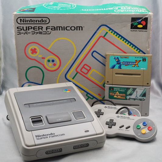 Used Nintendo Super Famicom Console Boxed Rockman X & The Legend of Zelda Bundle