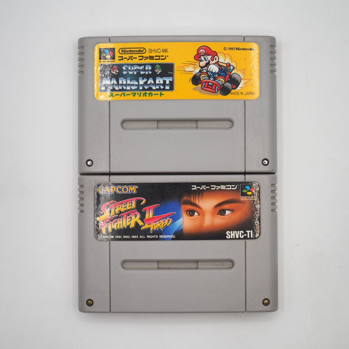 Used Nintendo Super Famicom Console Street Fighter II Turbo & Super Mario Kart Bundle