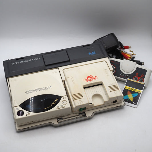 Used PC Engine INTERFACE UNIT IFU-30 CD-ROM² PC Engine W/SYSTEM CARD - Tested & Working