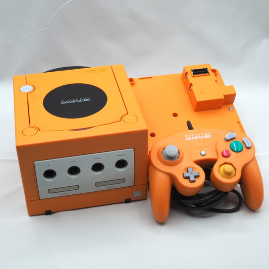 Nintendo GameCube Console System Orange + Game Boy Player SET NTSC-J NTSC-U/C