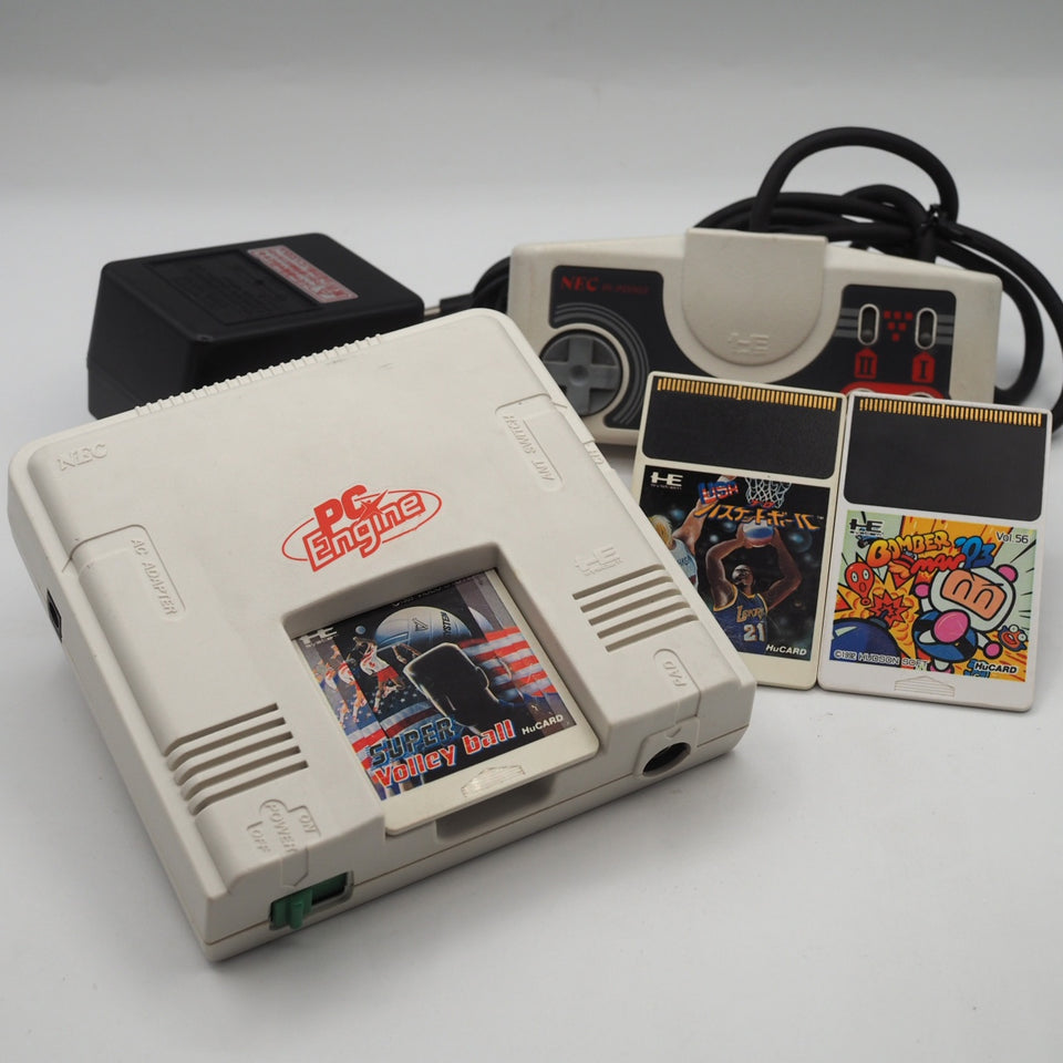 NEC PC Engine Console PI-TG001 w/ Super Volleyball, USA Basketball & Bomberman ’93 Bundle Used — NEC | Enjoy Game Japan
