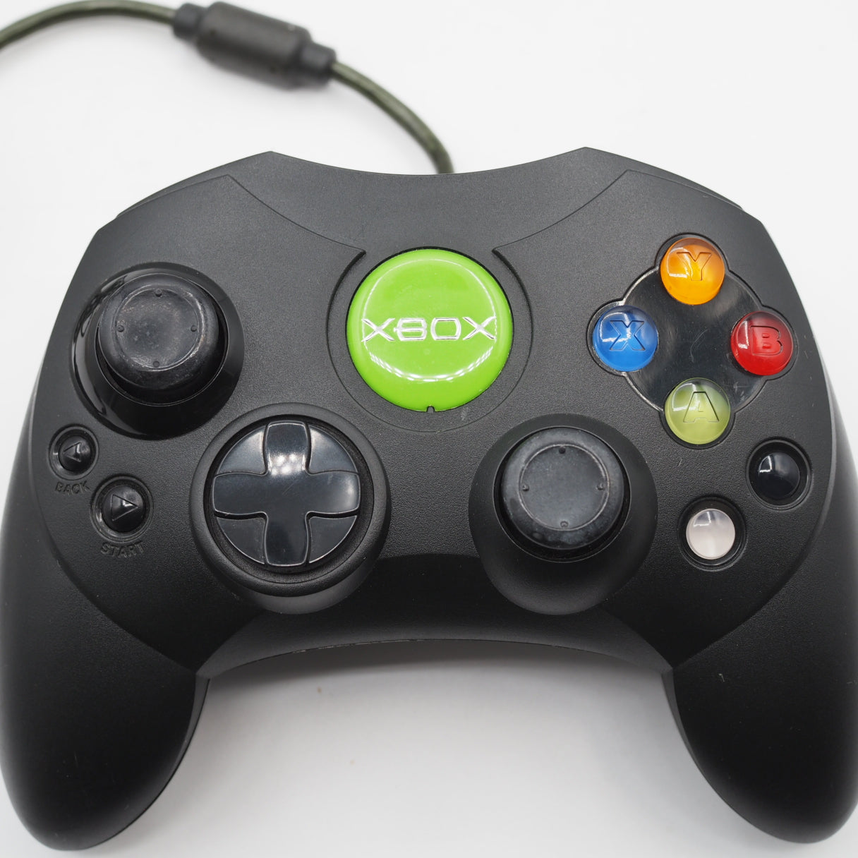 Used Microsoft Xbox Controller Black For Original Xbox - Tested & Working