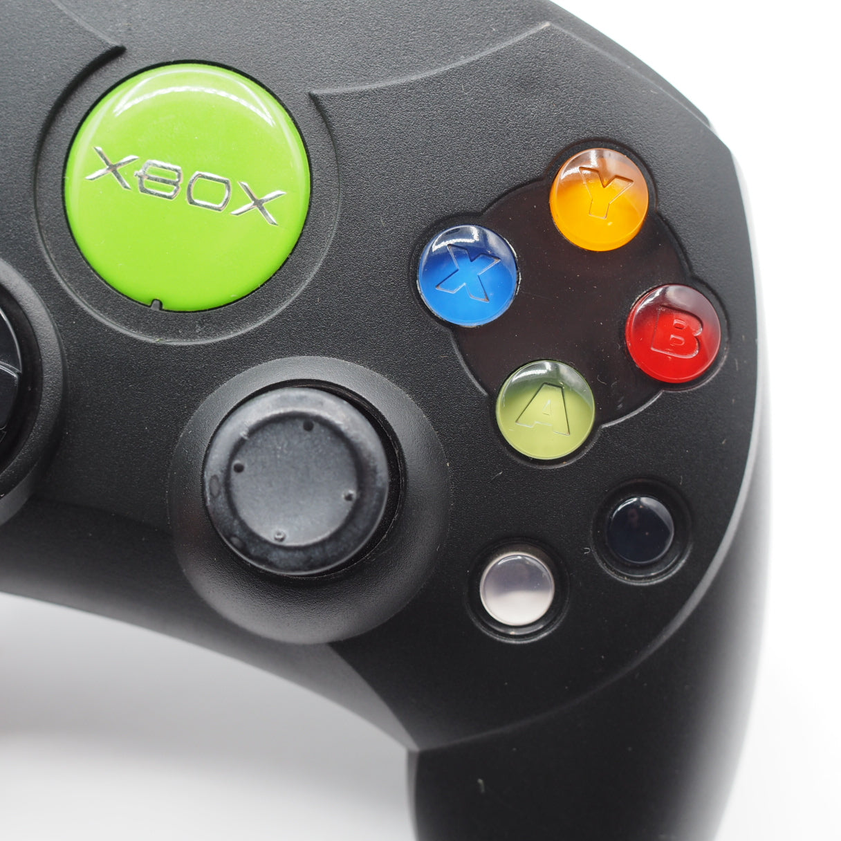 Used Microsoft Xbox Controller Black For Original Xbox - Tested & Working