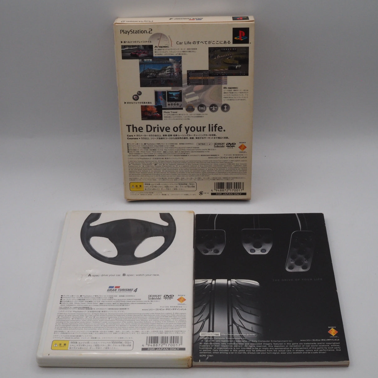 Used PS2 RACING Pack Console system SCPH-55000GT Boxed White NTSC-J - Tested & Working