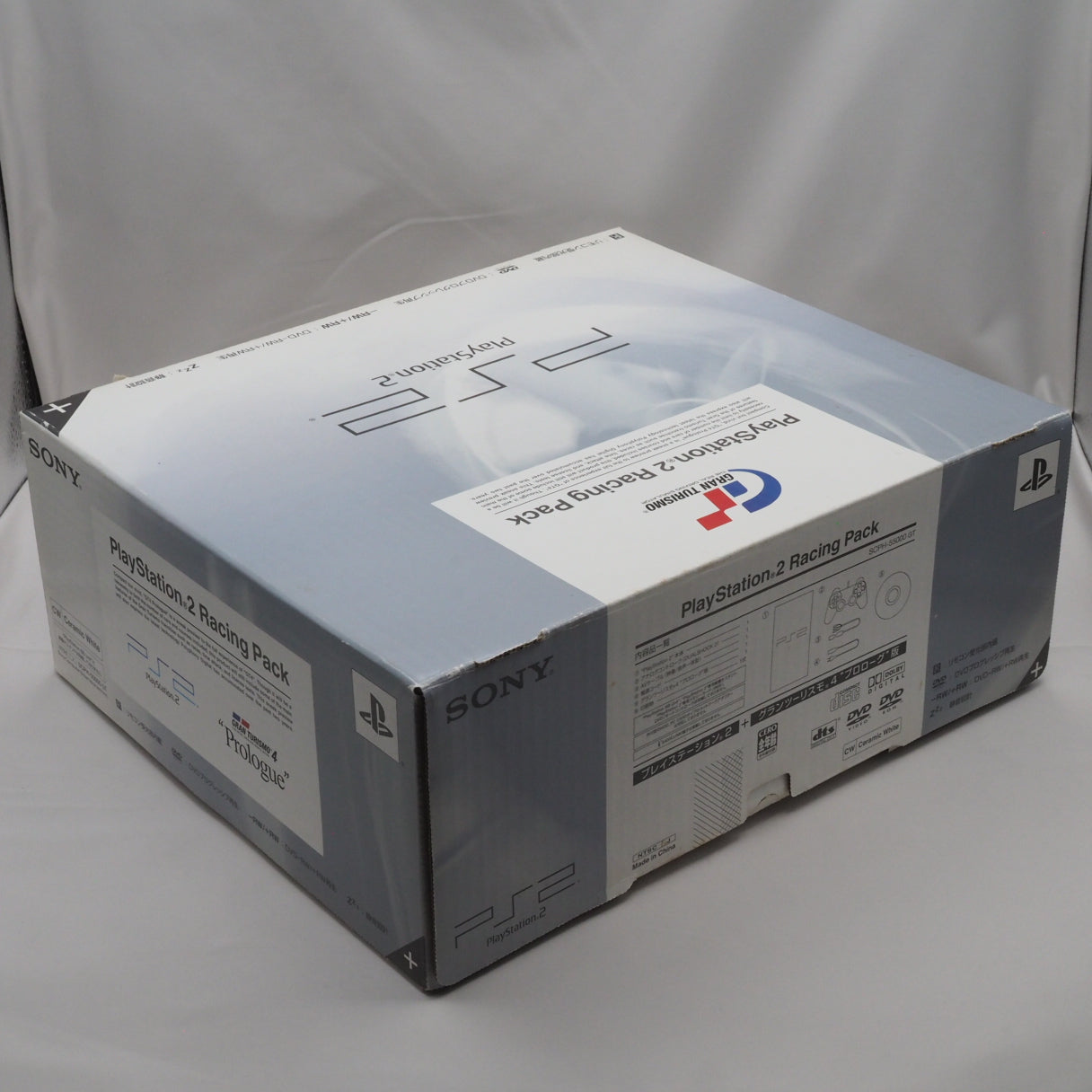 Used PS2 RACING Pack Console system SCPH-55000GT Boxed White NTSC-J - Tested & Working