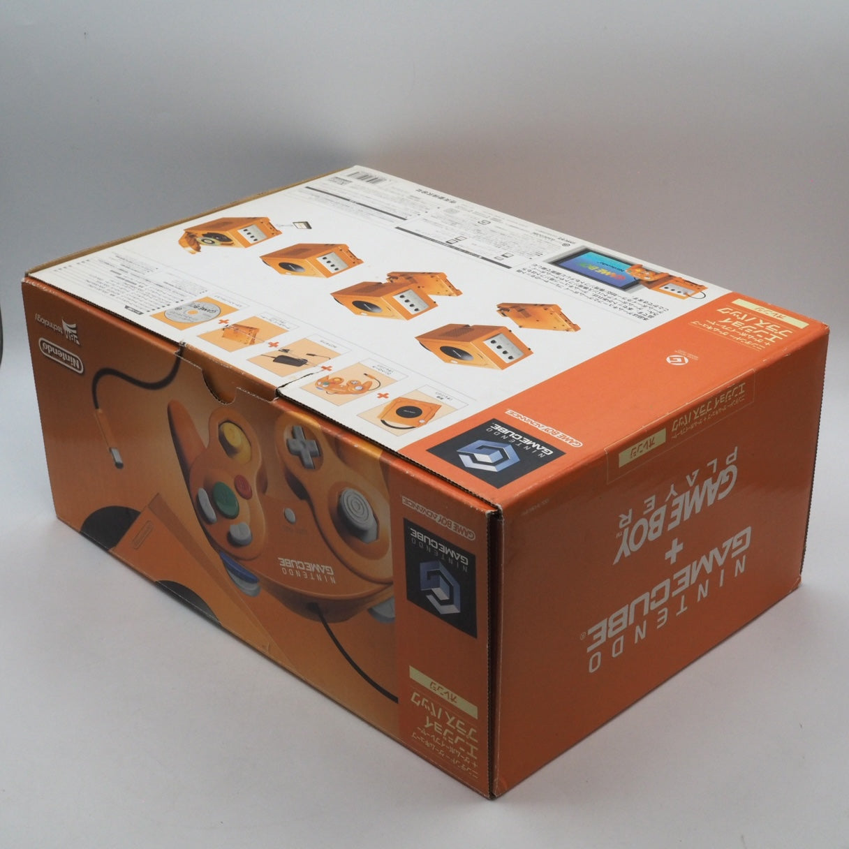 Nintendo GameCube Console System Orange DOL-001 + Game Boy Player Enjoy Plus Pack [NTSC-J, NTSC-U/S]