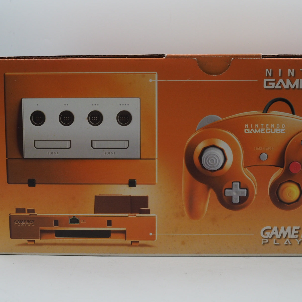 Nintendo GameCube Console System Orange DOL-001 + Game Boy Player Enjoy Plus Pack [NTSC-J, NTSC-U/S]