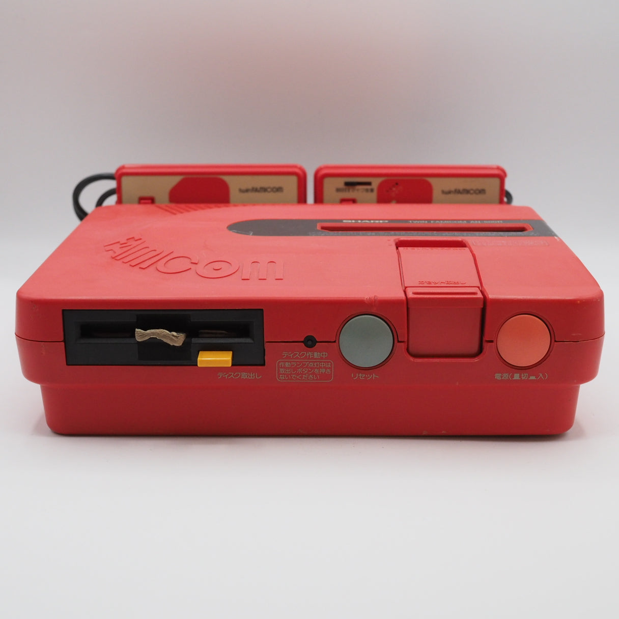 Used Sharp Twin Famicom Console system AN-500R [New Rubber Belt replaced] + Magnetic head protection sheet SET - Tested & Working