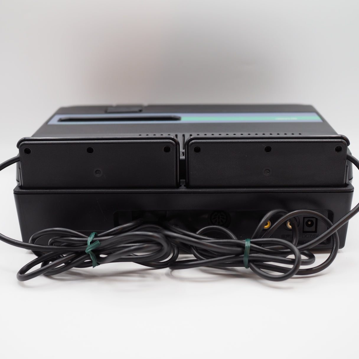 Used Sharp Twin Famicom Black Console AN505BK New Rubber Belt replaced - Tested & Working