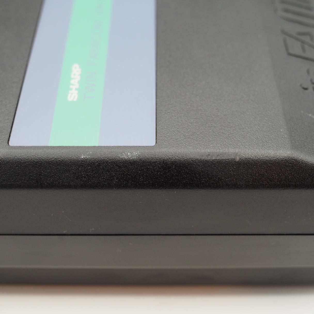 Used Sharp Twin Famicom Black Console AN505BK New Rubber Belt replaced - Tested & Working