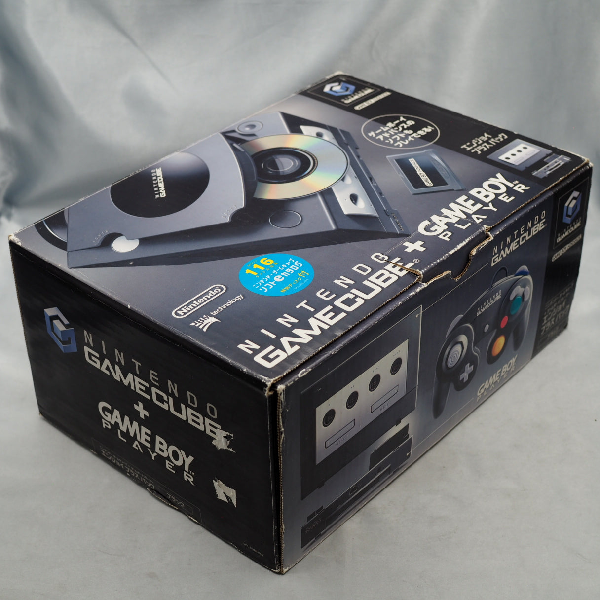 Nintendo GameCube Console System Black + Game Boy Player Enjoy Plus Pack Boxed - Tested & Working