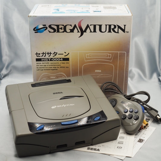 SEGA SATURN Console system Gray HST-3210 Boxed - Tested & Working