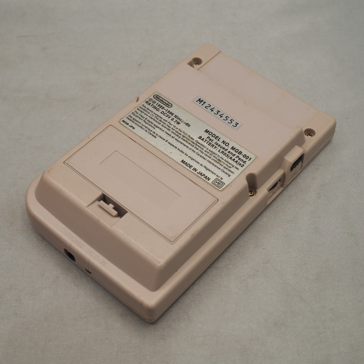 Nintendo GAMEBOY Pocket Hand Console MGB-001 Gray - Tested & Working