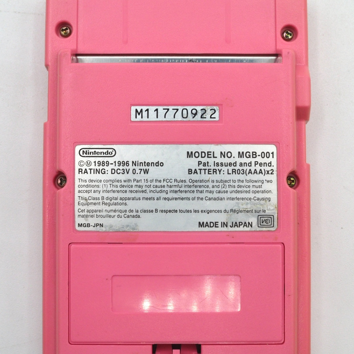 Used Nintendo GAMEBOY Pocket Pink Console MGB-001 Boxed - Tested & Working — Nintendo | Enjoy Game Japan