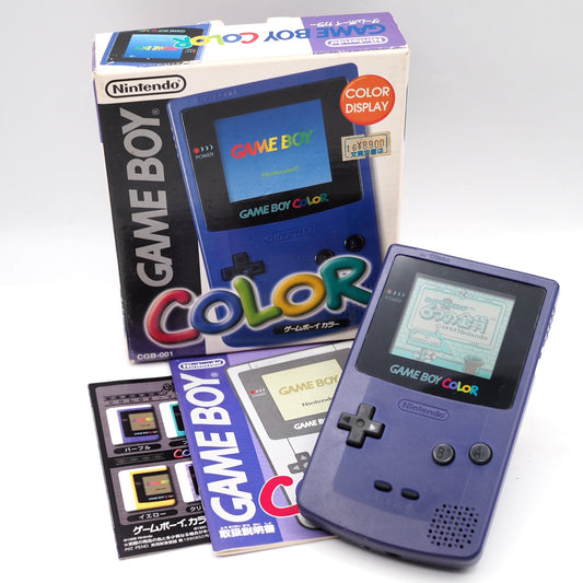 Used Nintendo GAME BOY COLOR Purple CGB-001 Handheld System Boxed - Tested & Working