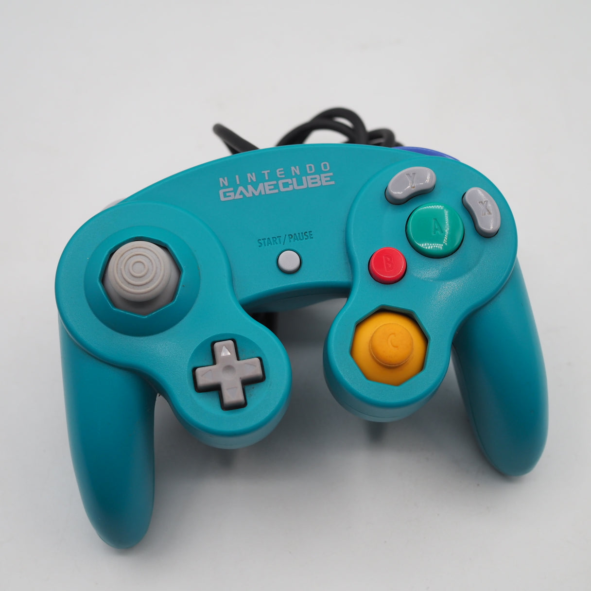 Used Nintendo GameCube Controller Emerald Blue DOL-003 Authentic - Tested & Working