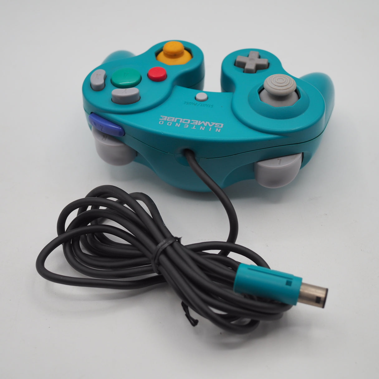 Used Nintendo GameCube Controller Emerald Blue DOL-003 Authentic - Tested & Working