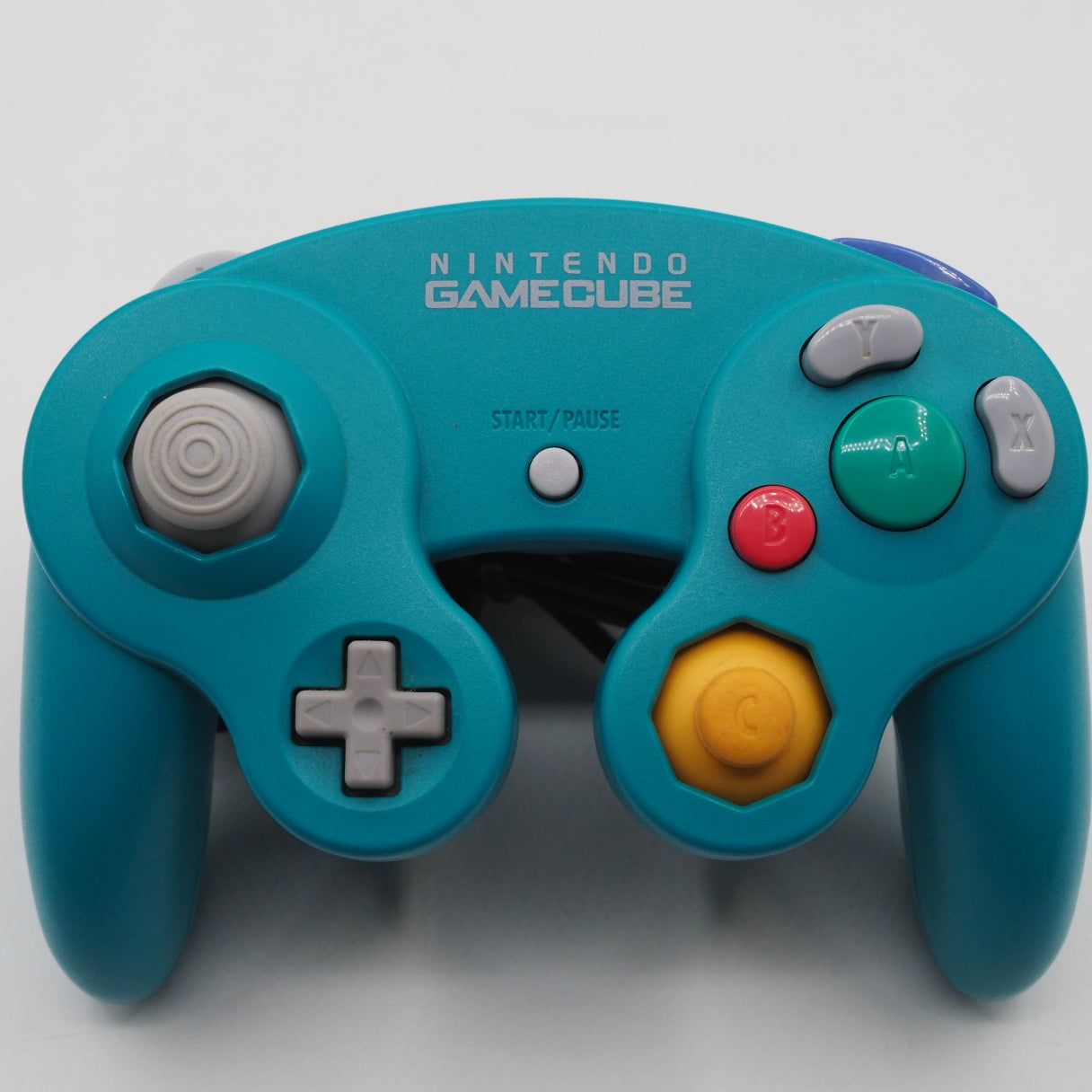 Used Nintendo GameCube Controller Emerald Blue DOL-003 Authentic - Tested & Working