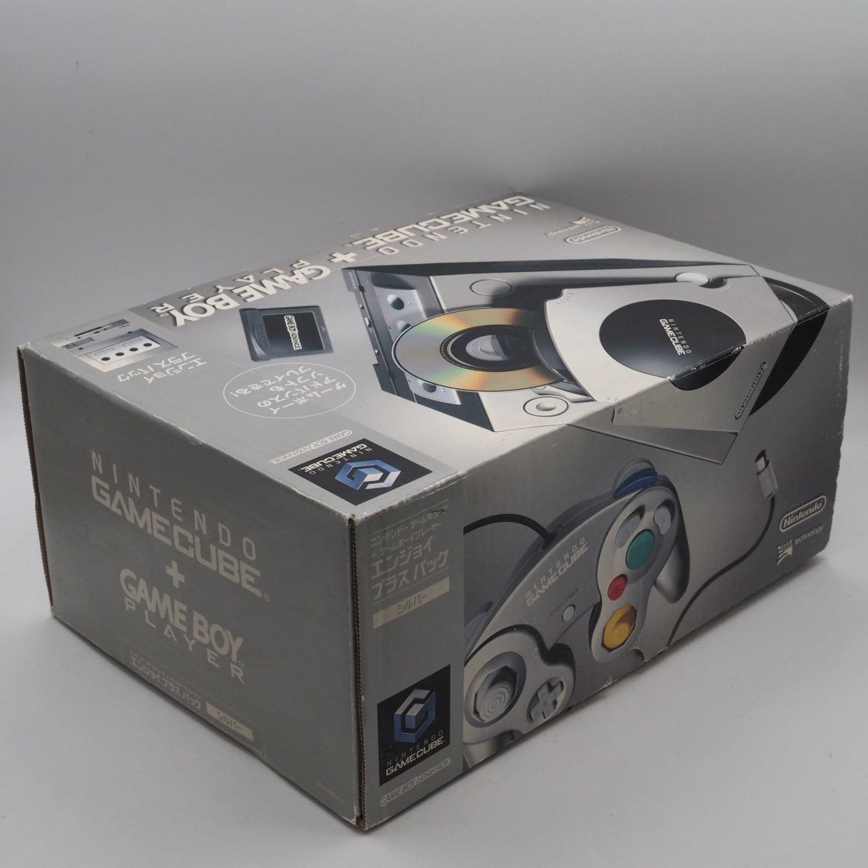 Used Nintendo GameCube Console System Silver + Game Boy Player Enjoy Plus Pack Boxed - Tested & Working