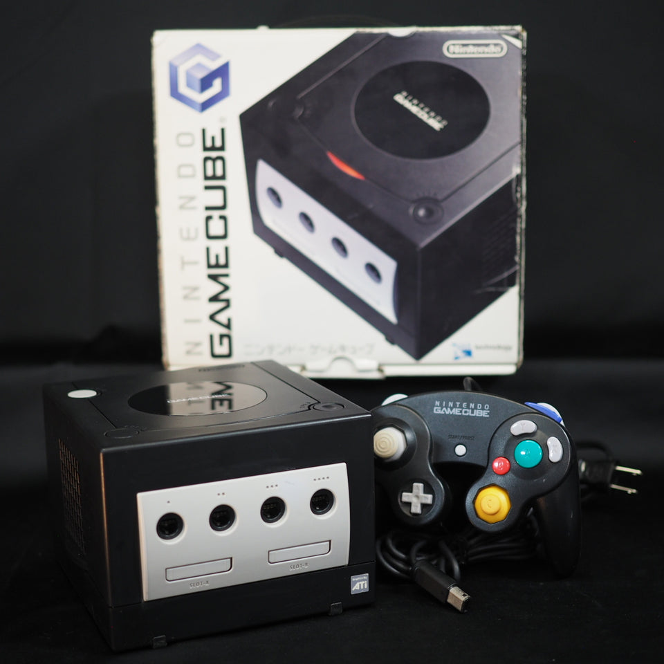 Used Nintendo GameCube Console System Black Boxed DOL-001 NTSC-J NTSC-U/C - Tested & Working